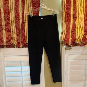 Classic Black Italian Yamaha Straight Leg Women's Pants